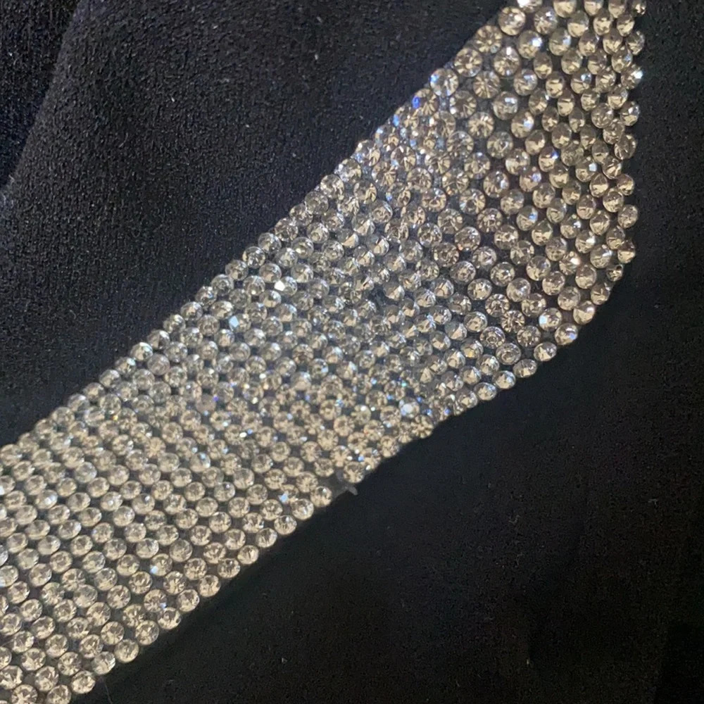 BCX Asymmetrical-Hem Rhinestone Dress Black - Picture 4 of 4
